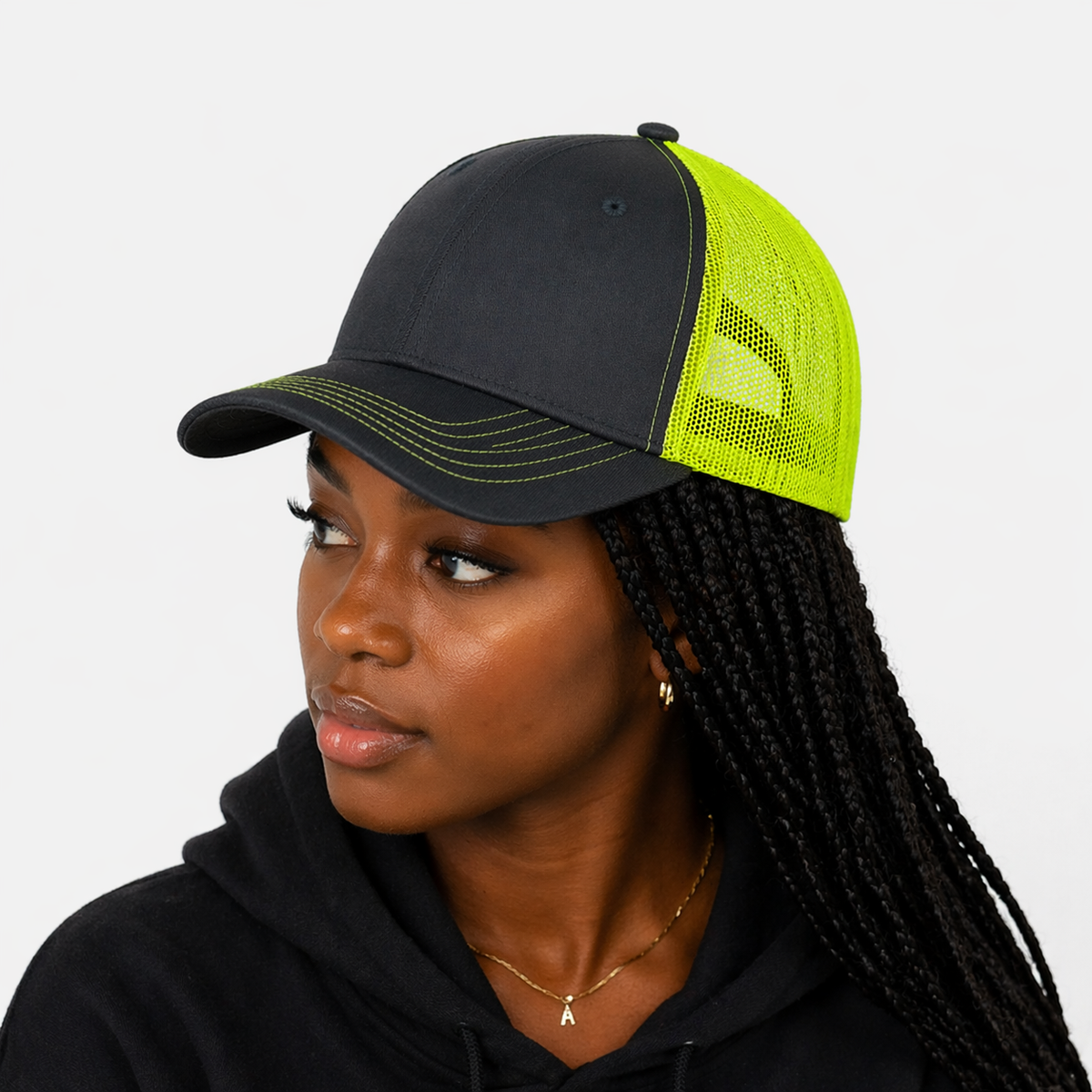 Casquette Grise & Jaune fluo