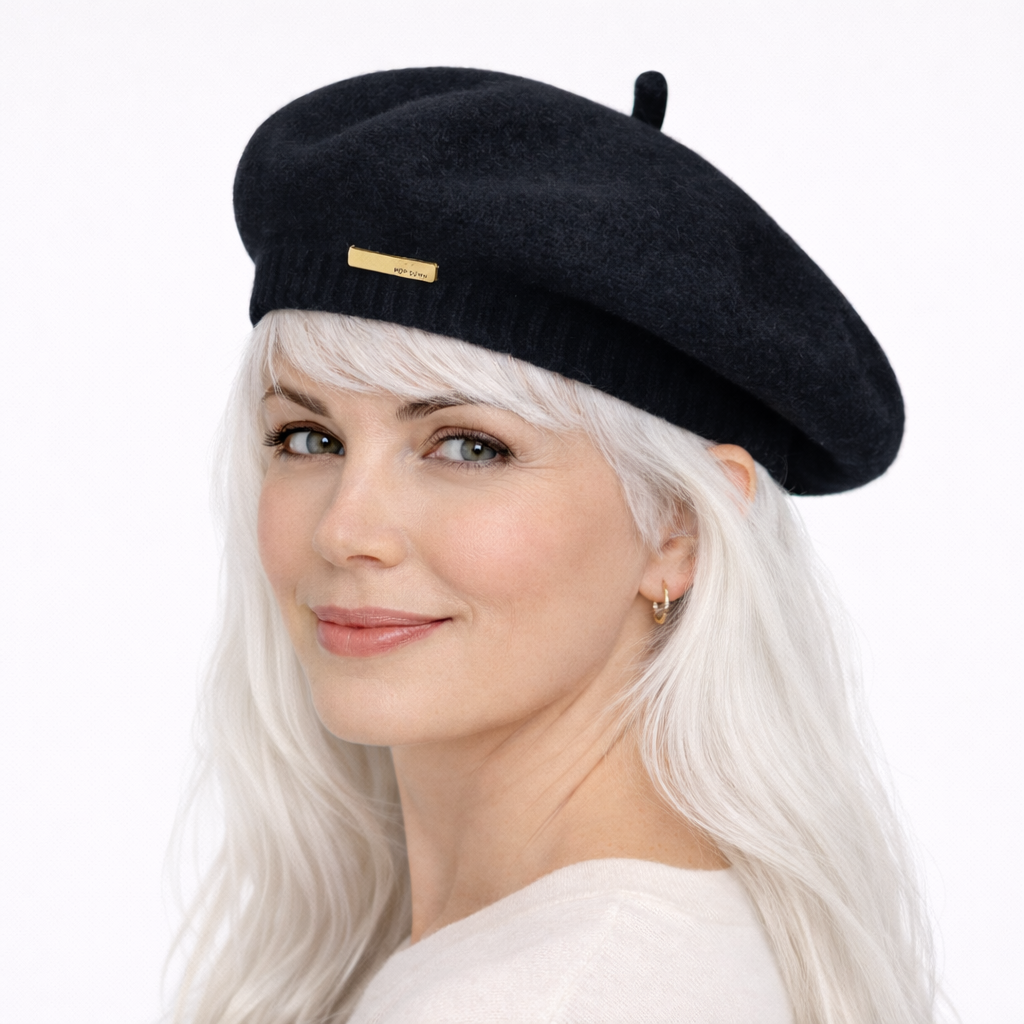 Béret Fashion Noir d'artiste pour femme