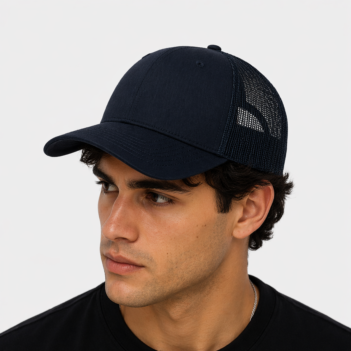 Casquette Bleu Marine en Coton simple