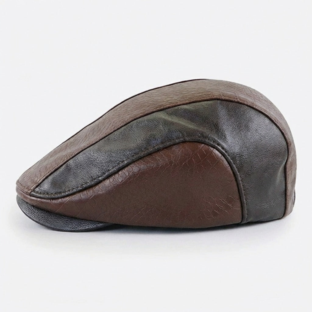 Couvre chef Chic en écaille Marron en cuir