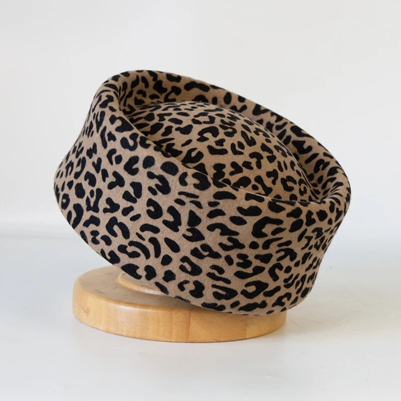 Toque léopard pour femme