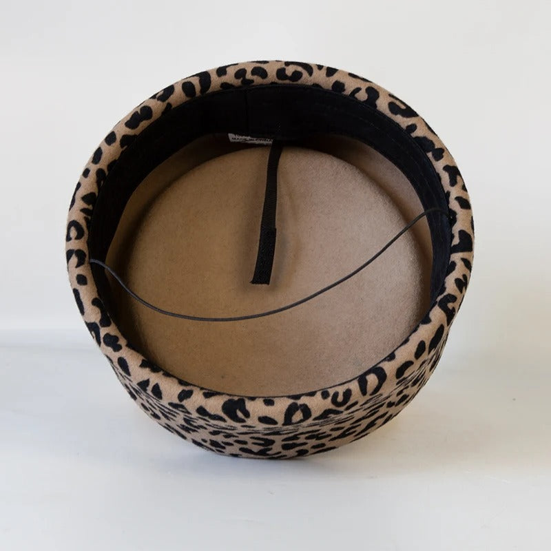 Toque léopard pour femme