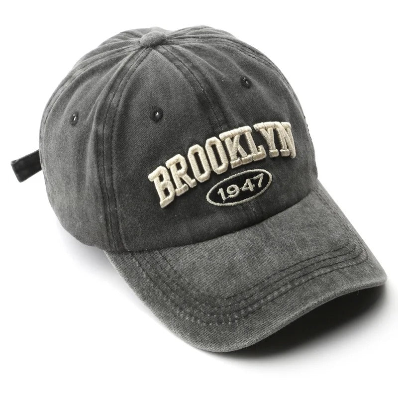 Casquette Baseball Rétro Brooklyn Noir léger en coton 1947