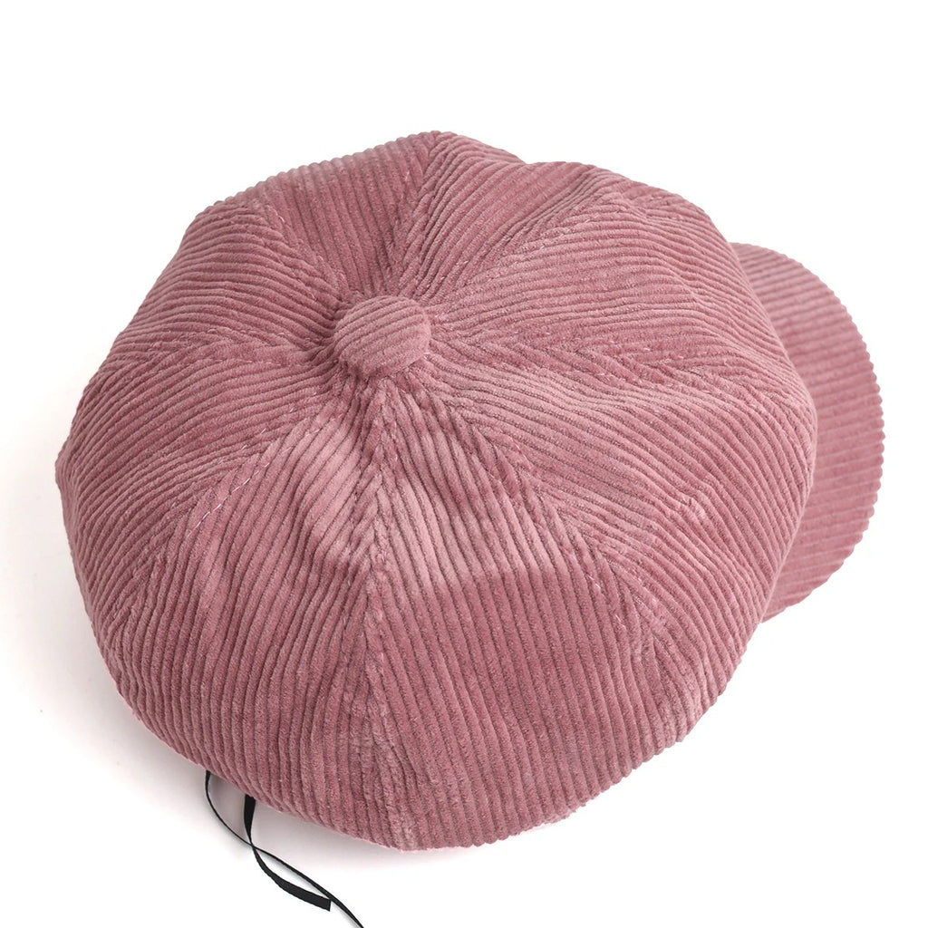 Casquette gavroche anglaise vintage Rose