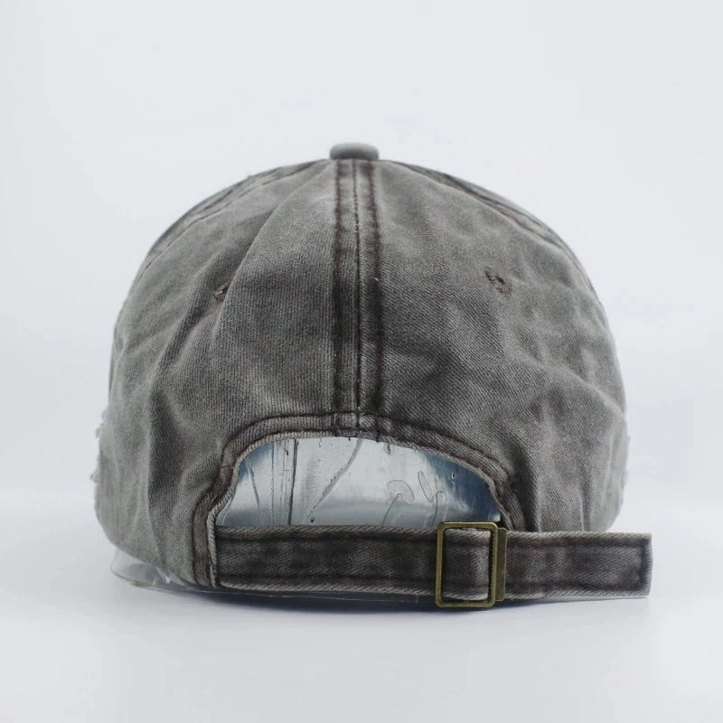 Casquette Snapback Bleu 1969 déchiré en Cotton