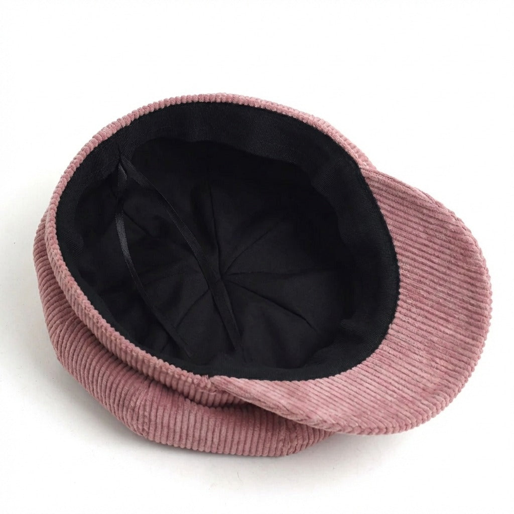 Casquette gavroche anglaise vintage Rose