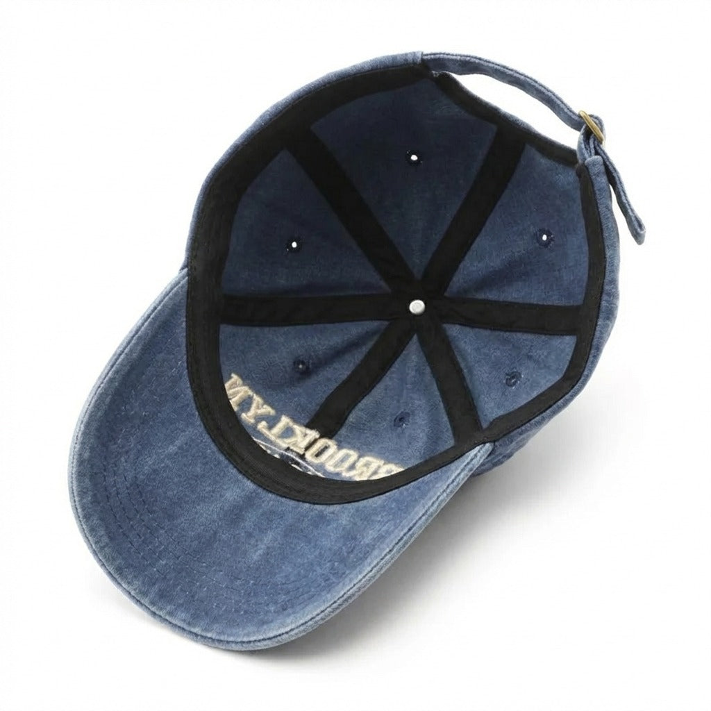 Casquette Rétro Brooklyn Bleu en coton 1947