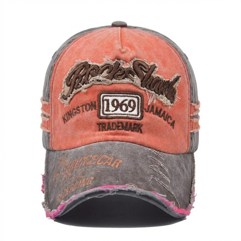 Casquette Snapback orange 1969 Vintage en Cotton