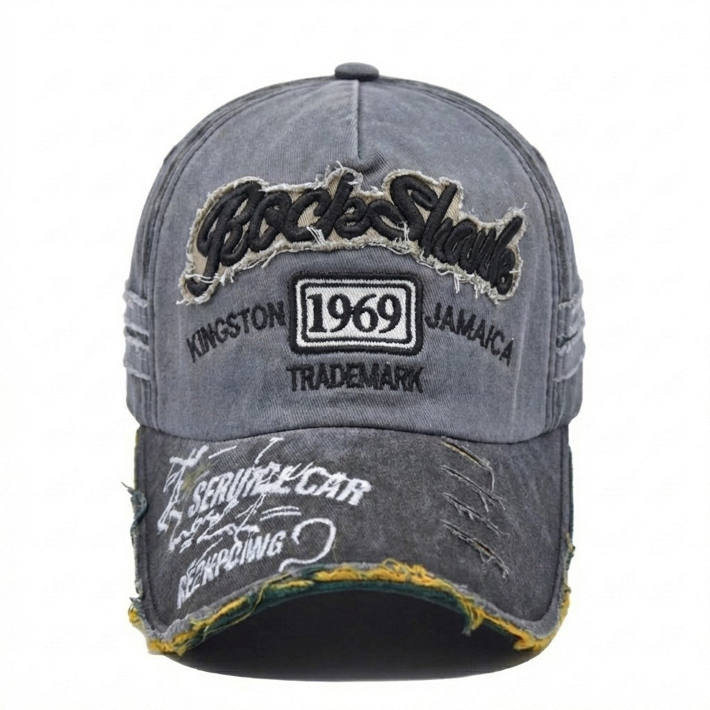 Casquette Snapback Grise 1969 Vintage en Cotton