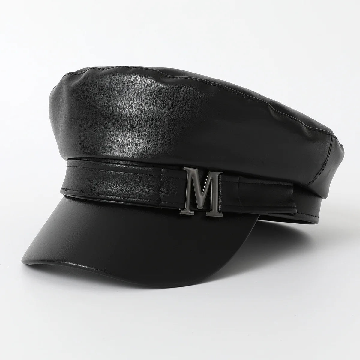Béret Fashion Noir avec Différent Motif Métallique