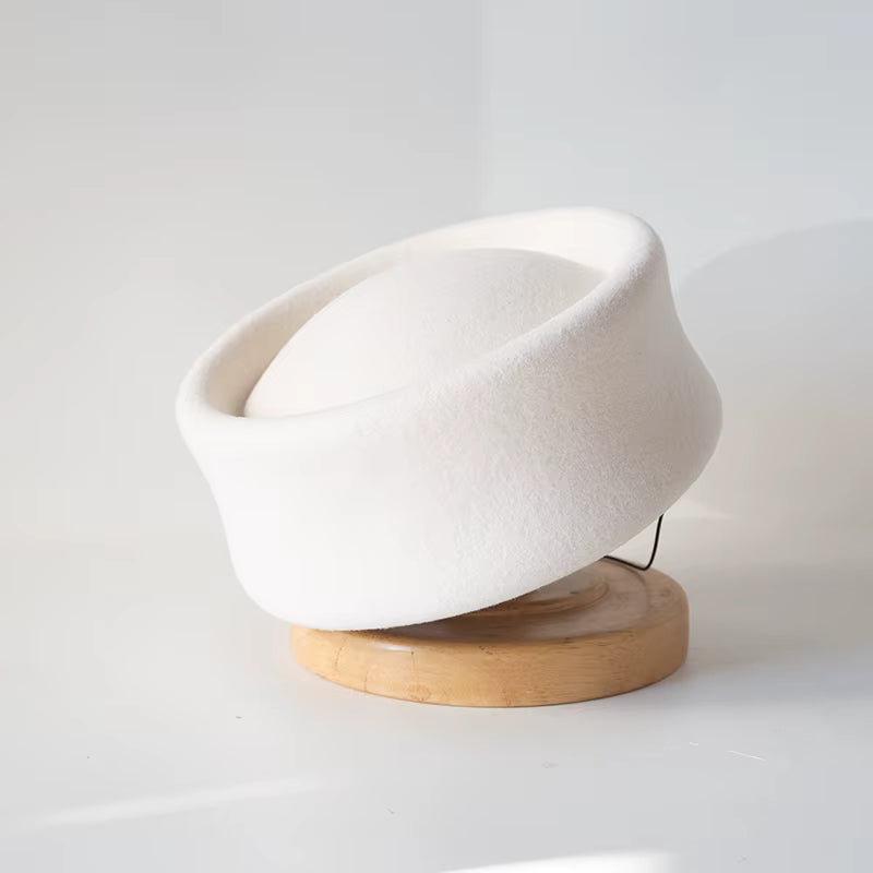 Béret en feutre rigide Blanc