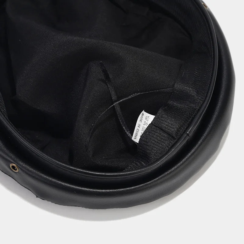 Béret Fashion Noir avec Différent Motif Métallique