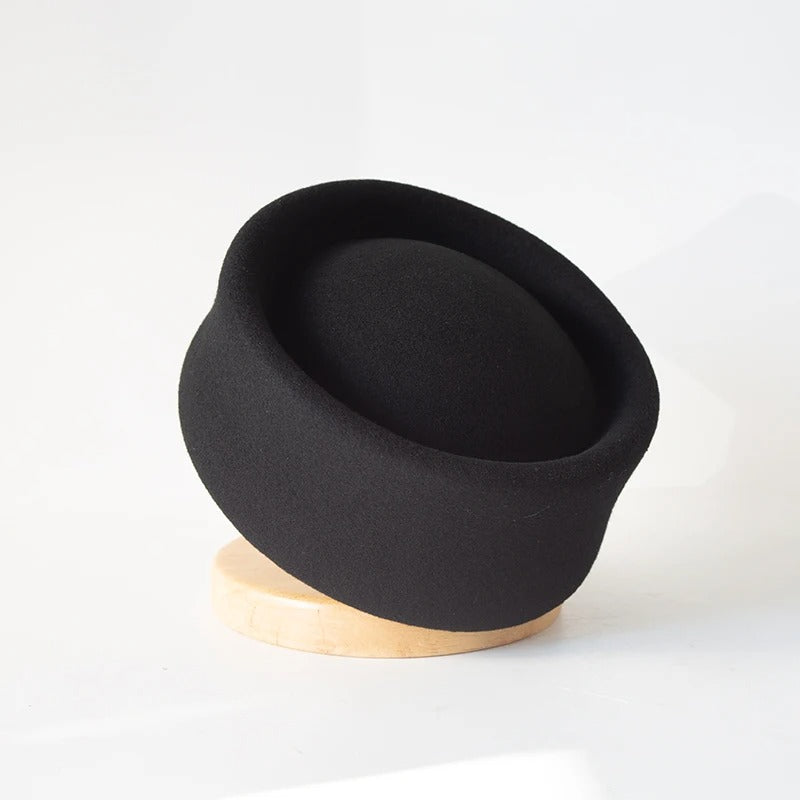 Béret Chapeau Noir en Laine