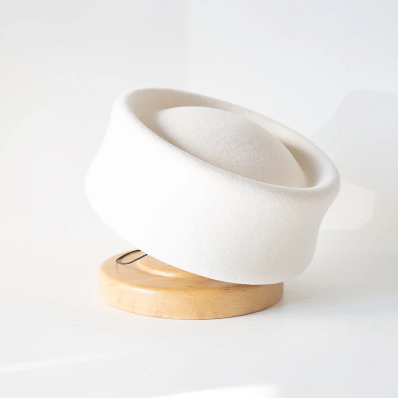 Béret en feutre rigide Blanc