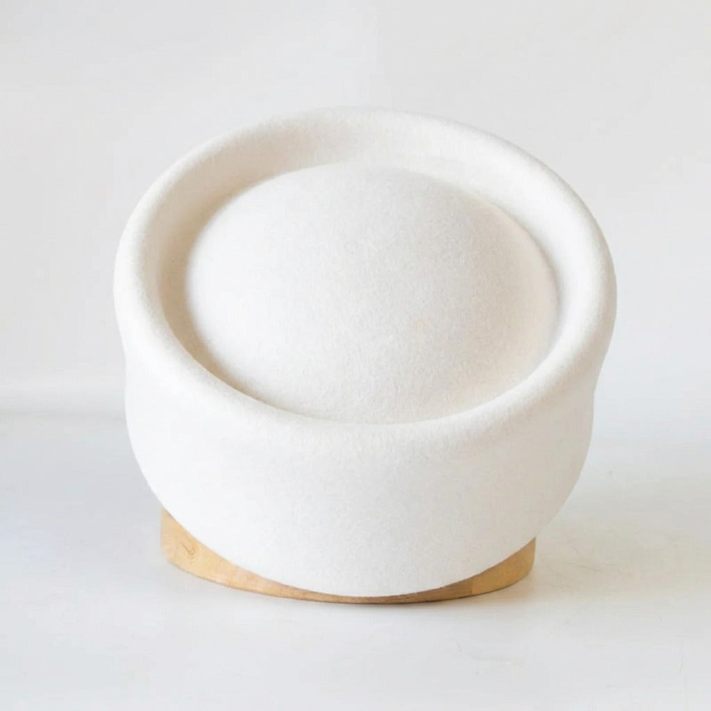 Béret en feutre rigide Blanc