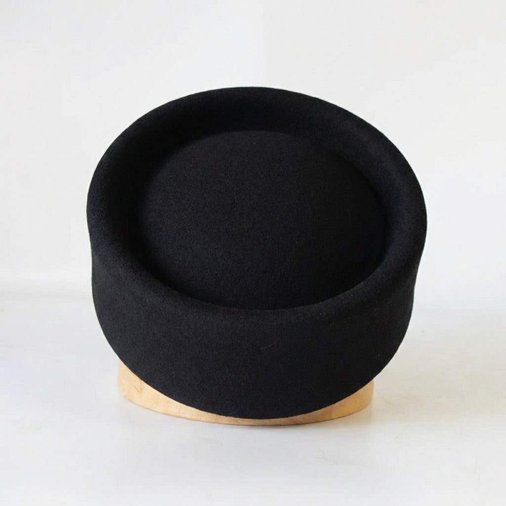 Béret Chapeau Noir en Laine