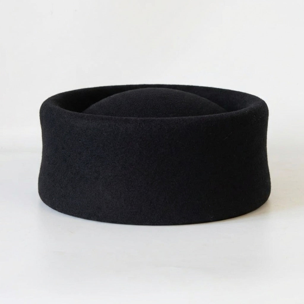 Béret Chapeau Noir en Laine