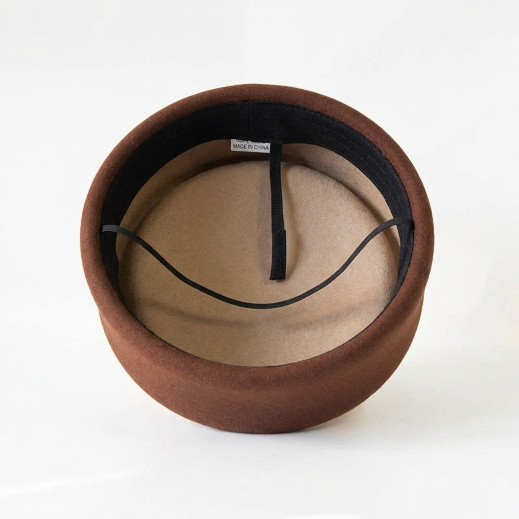 Chapeau pillbox Marron pour femme