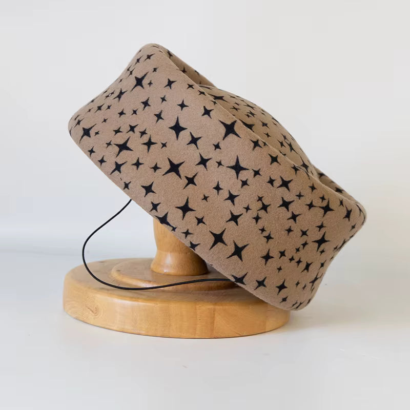 Béret Chapeau étoile beige